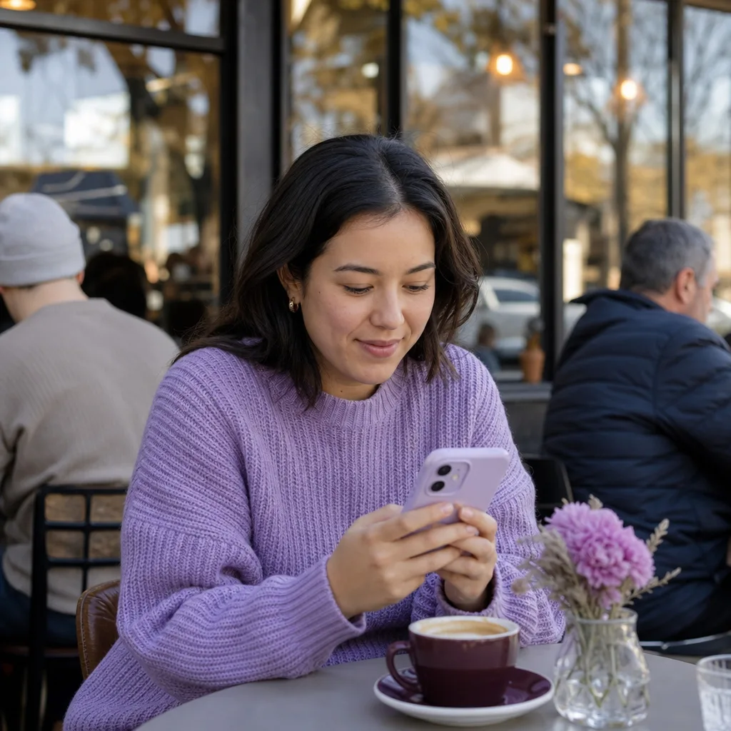 Canberra dater reviewing privacy settings on a mobile phone